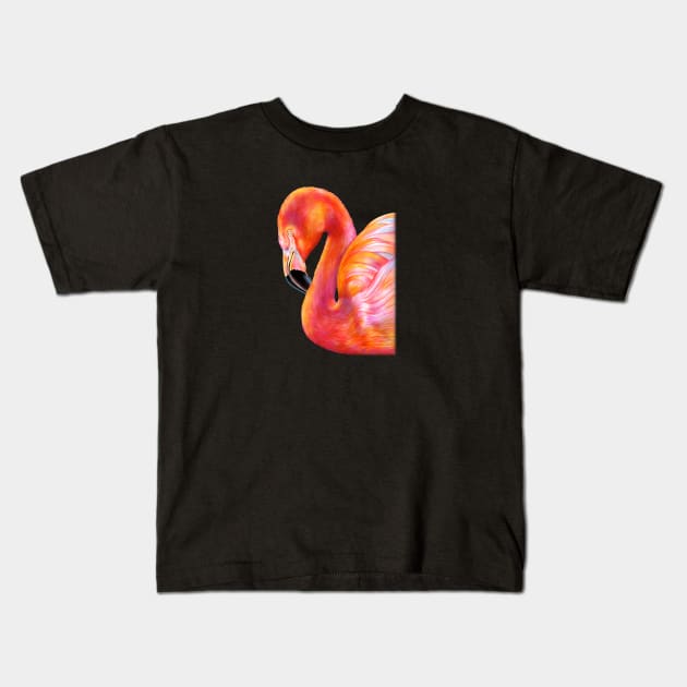 Flamingo Kids T-Shirt by Tim Jeffs Art